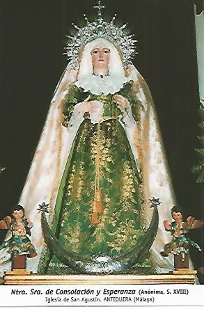 POSTAL 54308: Virgen de la Consolacion y Esperanza. Antequera Malaga
