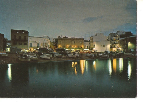 Postal 042542 : Costa Brava. La Escala. Puerto de Pescadores de noche