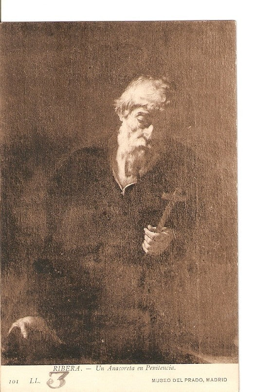 Postal 028355 : Ribera - Un anacoreta en penitencia. Museo del Prado - Madrid