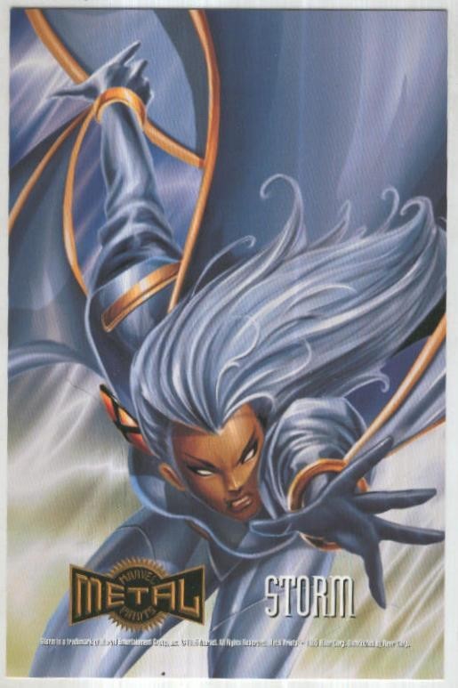 MARVEL METAL PRINTS 1995: STORM - Tormenta (Fleer Corporation 1995)