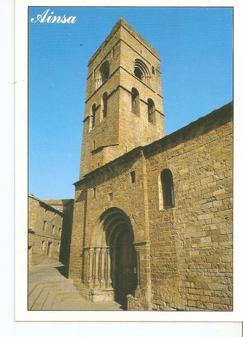 Postal 033036 : Ainsa (Huesca) Pirineo Aragones. Iglesia parroquial