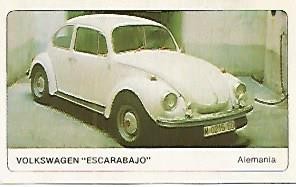 CROMO 383 ALBUM COCHES MOTOR 16: VOLKSWAGEN ESCARABAJO