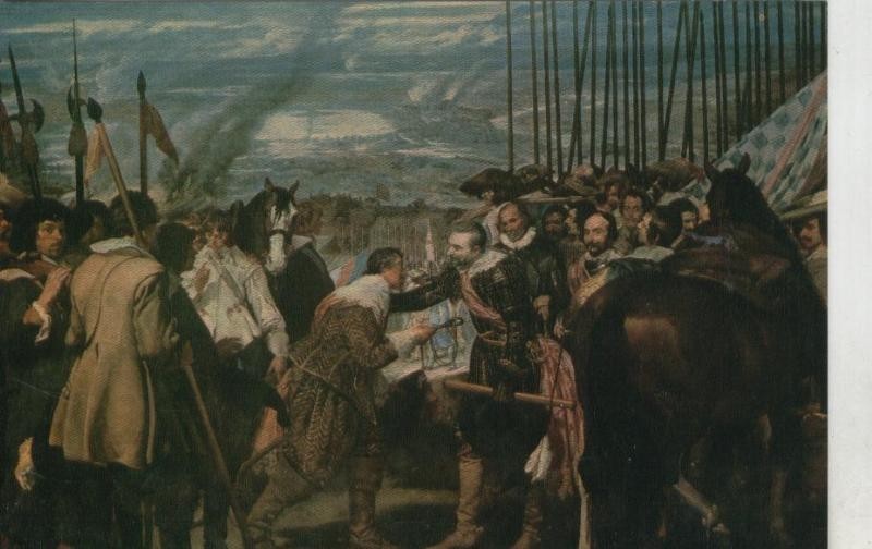 Postal : Museo del Prado: Las lanzas (Velazquez)