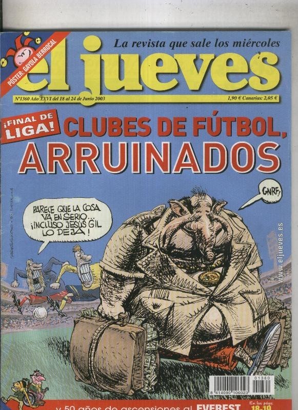 El Jueves revista semanal numero 1360: poster de Yola Berrocal
