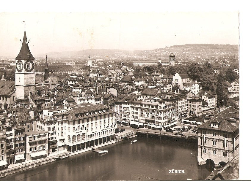 Postal 025255 : Zurich. Rudolf Brun-Brucke Limatquai