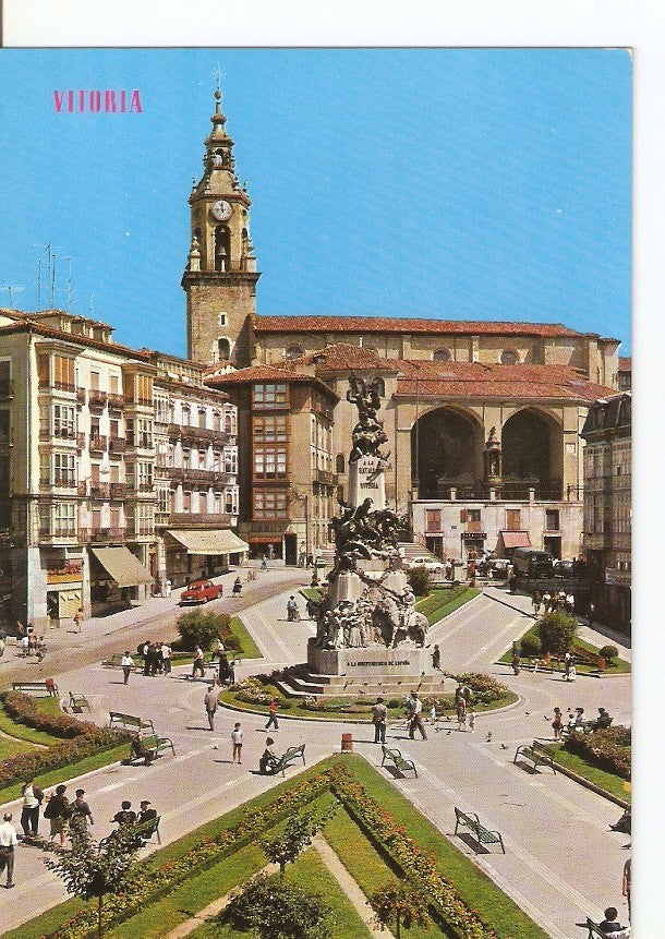 Postal 029387 : Vitoria Plaza de la Virgen Blanca