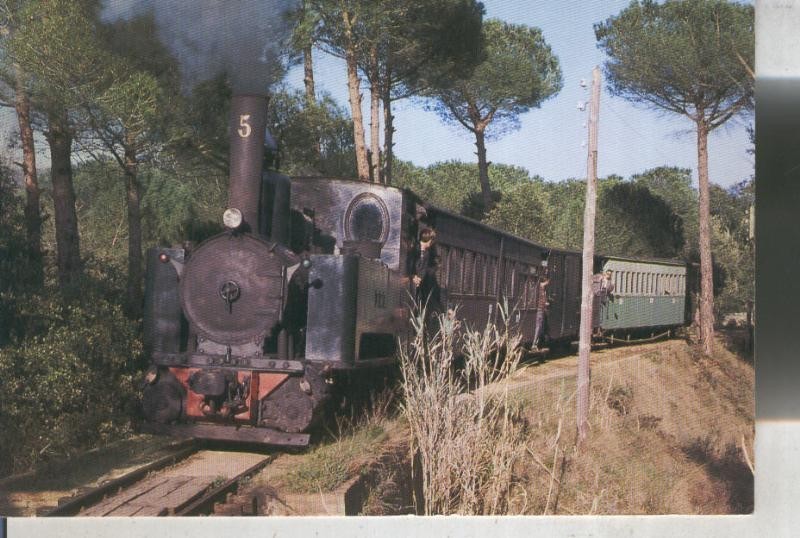 Postal 011864: Ferrocarril Sant Feliu guixols-Girona, locotomora numero 5 en 1967