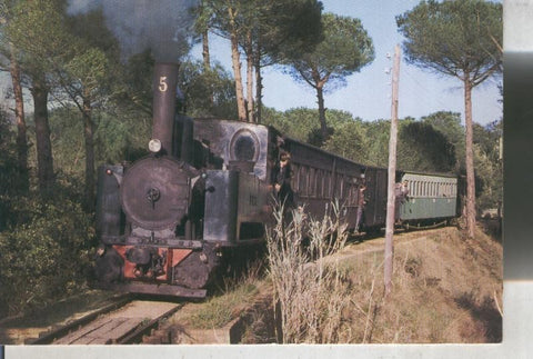 Postal 011864: Ferrocarril Sant Feliu guixols-Girona, locotomora numero 5 en 1967