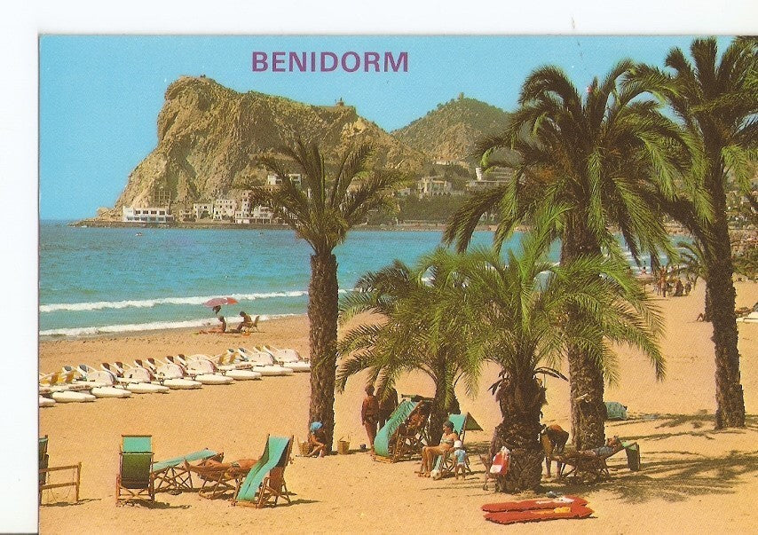 Postal 034141 : Benidorm (españa). Playa de la Cala