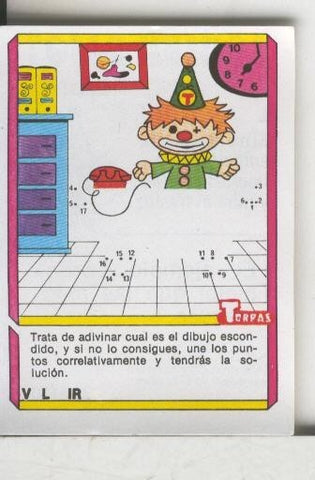 Cromo: Quien dijo, coleccion recreativa de chocolates Torras numero 50