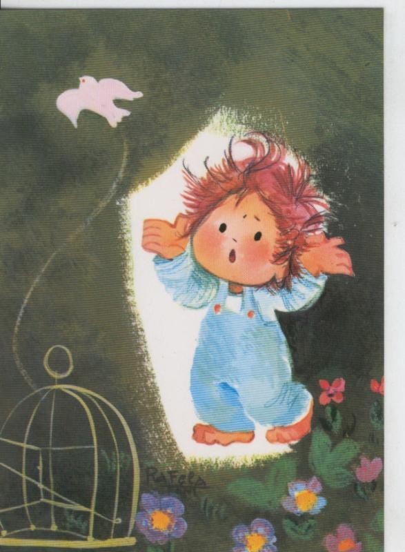 Postal 6853: Dibujo infantil, ilustracion de Rafela