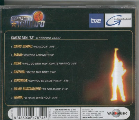 CD: Operacion Triunfo Gala numero 13 del 04.02.2002