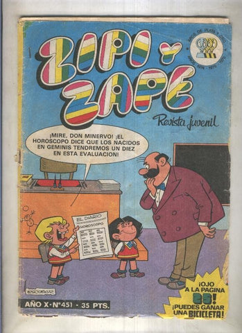Zipi y Zape semanal numero 451 (numerado 1 en trasera)