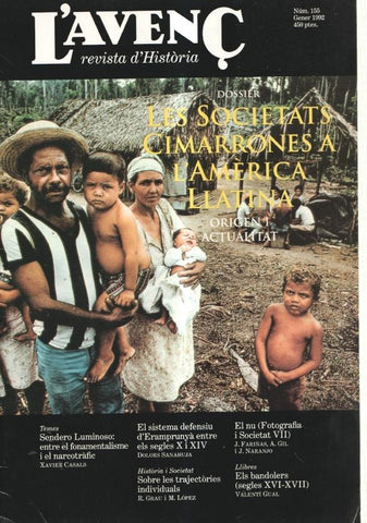 Revista L'Avenç numero 155: Les societats cimarrones a L'America Llatina