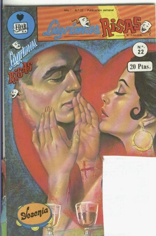 Lagrimas, risas y amor numero 22: Yesenia (roto en cubierta, no afecta el dibujo)