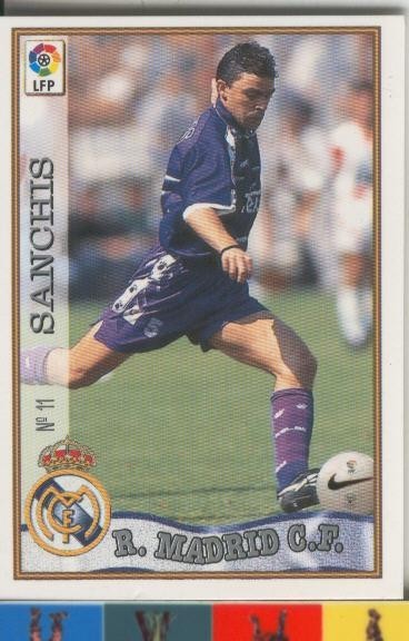 Cromos: Las Fichas de la liga 97-98: Real Madrid numero 11: Sanchis
