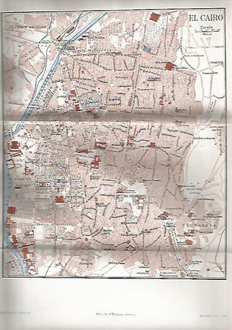 LAMINA De ESPASA 008: Mapa de el Cairo