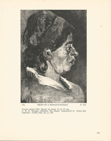 LAMINA 1248: VAN GOGH. Head of a Peasant-Woman