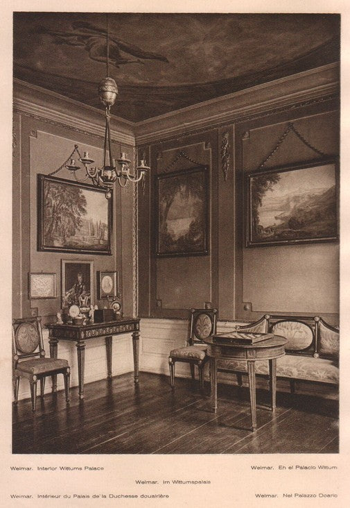 Lamina/Foto KURT HIELSCHE Deuschtland No. 099: WEIMAR. INTERIOR WITTUMS PALACE