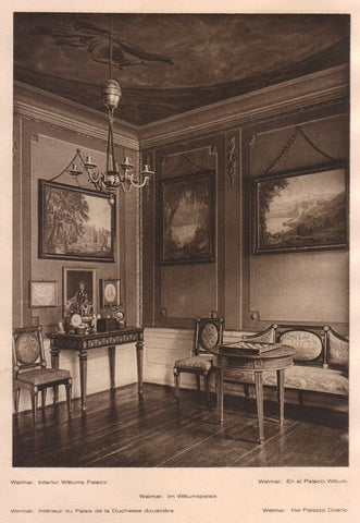 Lamina/Foto KURT HIELSCHE Deuschtland No. 099: WEIMAR. INTERIOR WITTUMS PALACE