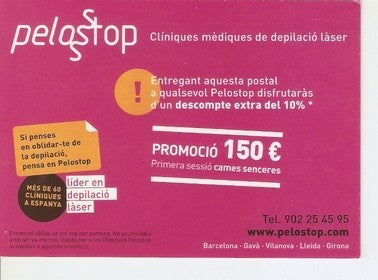 Postal 047731 : Pelostop. Cliniques mediques de depilacio laser 