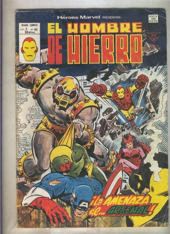 Heroes Marvel volumen 2 numero 65: El Hombre de Hierro (numerado 3 en trasera)