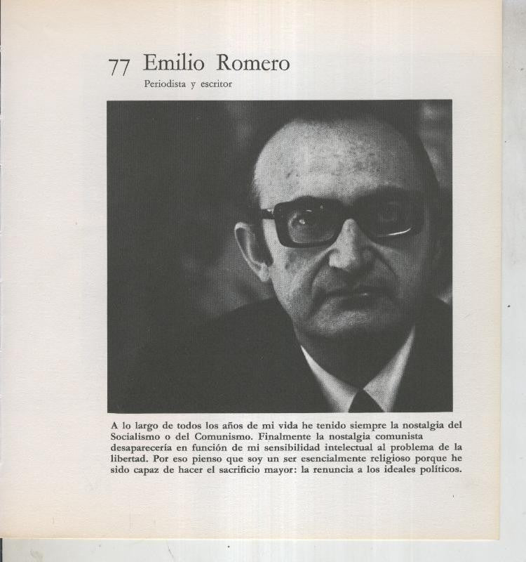 Ficha 077: Emilio Romero: Periodista y escritor