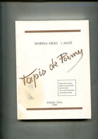 Tapis de Poemes de Marina Grau i Auge (cubierta con mancha cafe o similar=