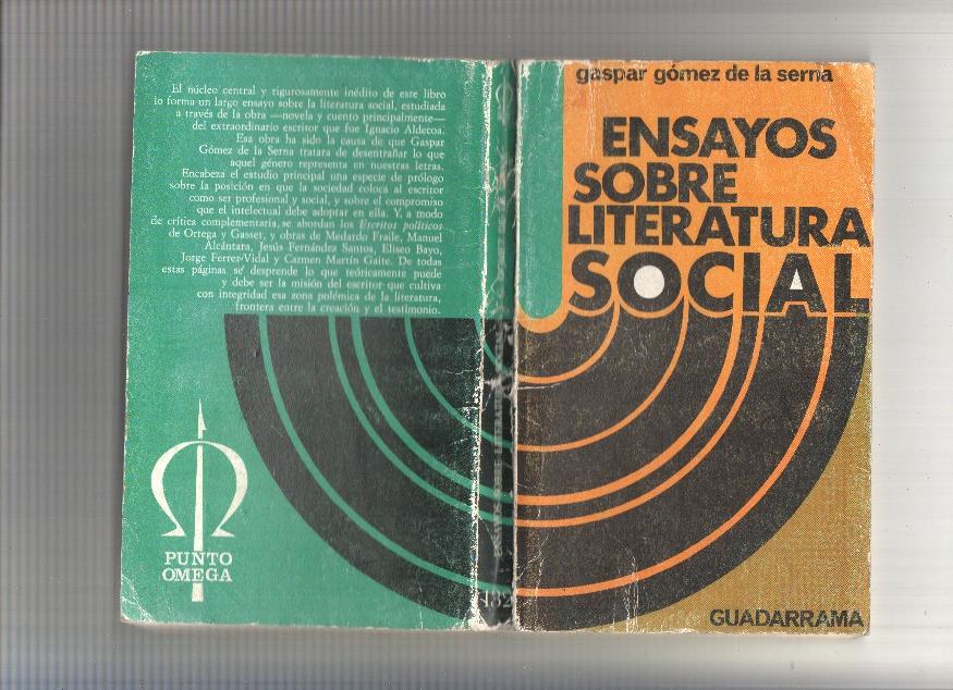 Coleccion Punto Omega numero 132: Ensayos sobre literatura social