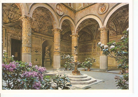 Postal 043116 : Firenze. Flower deast - Court-yard of Palazzo Vecchio