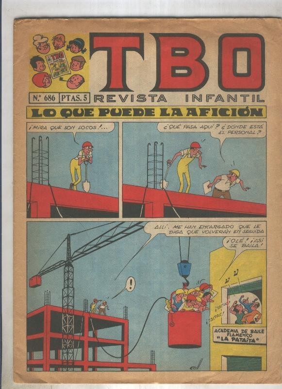 TBO numero 686: Lo que puede la aficiojn (Coll), (numerado 1 en trasera)
