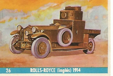 CROMO CHOCOLATES LAS COMAS - Auto al dia no 26 - Rolls-Royce 1914
