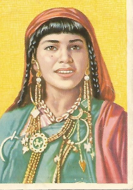 CROMO RAZAS HUMANAS - no  146. Muchacha beduina