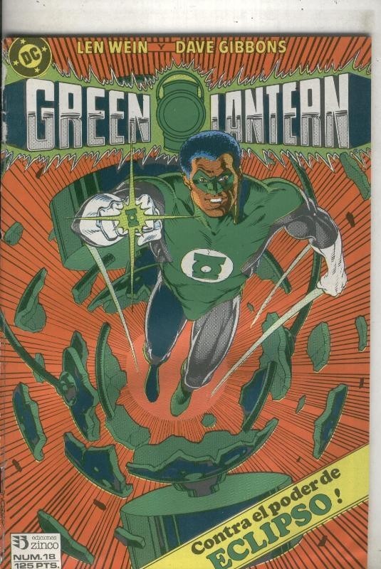 Green Lantern numero 18; Procede de tomo retapado (numerado 1 en trasera(