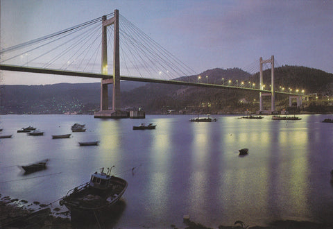 Postal 60793: Nocturna. Puente de Rande (Vigo)