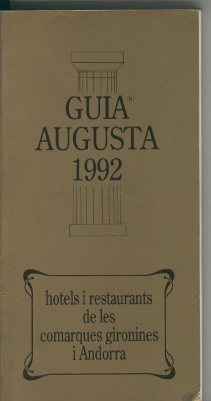 Guia Augusta 1992 d hotels i restaurants