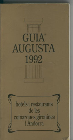 Guia Augusta 1992 d hotels i restaurants