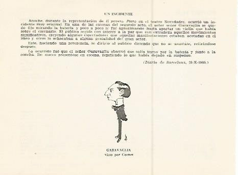 LAMINA 2475: Garavaglia caricatura de Cornet