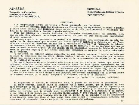 LAMINA 2487: Criticas de Alkestis. Principal 16 octubre 1905