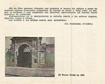 LAMINA 2501: El Teatro Tivoli en 1901