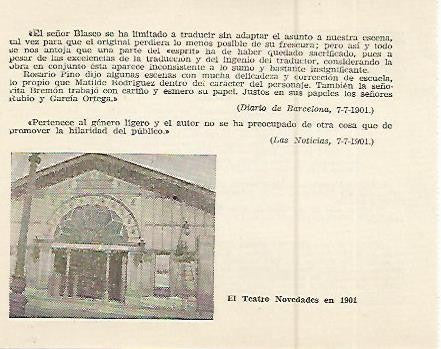 LAMINA 2514: El Teatro Novedades en 1901