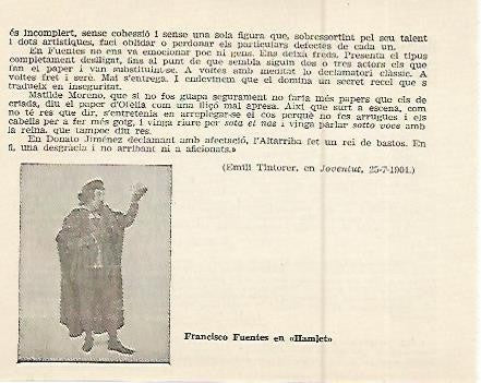 LAMINA 2515: Francisco Fuentes en Hamlet