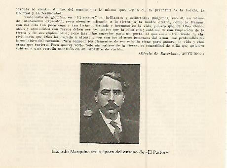 LAMINA 2544: Eduardo Marquina en la epoca del estreno de El Pastos