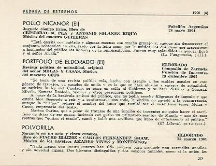 LAMINA 2618: Pedrea de estrenos 1901