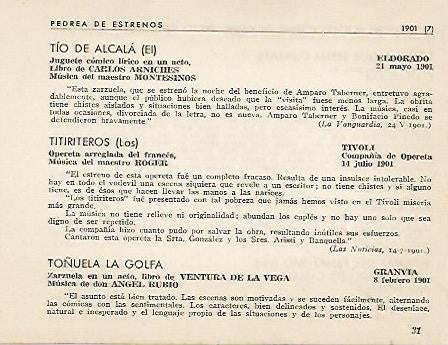LAMINA 2619: Pedrea de estrenos 1901
