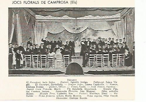 LAMINA 2643: Escena de Els Jocs Florals de Camprosa. Romea 29 abril 1902