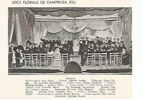 LAMINA 2643: Escena de Els Jocs Florals de Camprosa. Romea 29 abril 1902