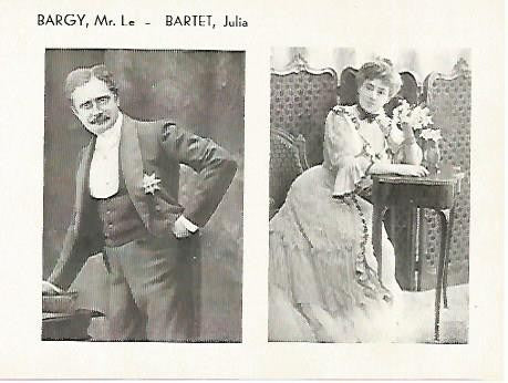LAMINA 2677: Le Bargy y Julia Bartet