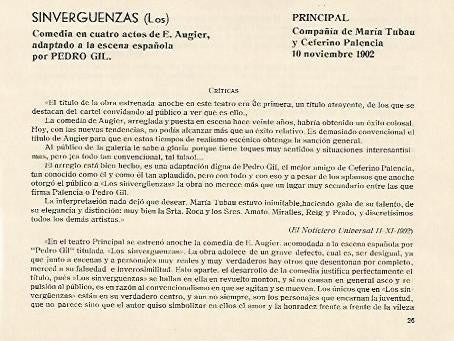 LAMINA 2679: Criticas de Los Sinverguenzas. Principal. 10 noviembre 1902