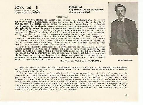 LAMINA 2699: Criticas de La Jova. Principal 10 noviembre 1905